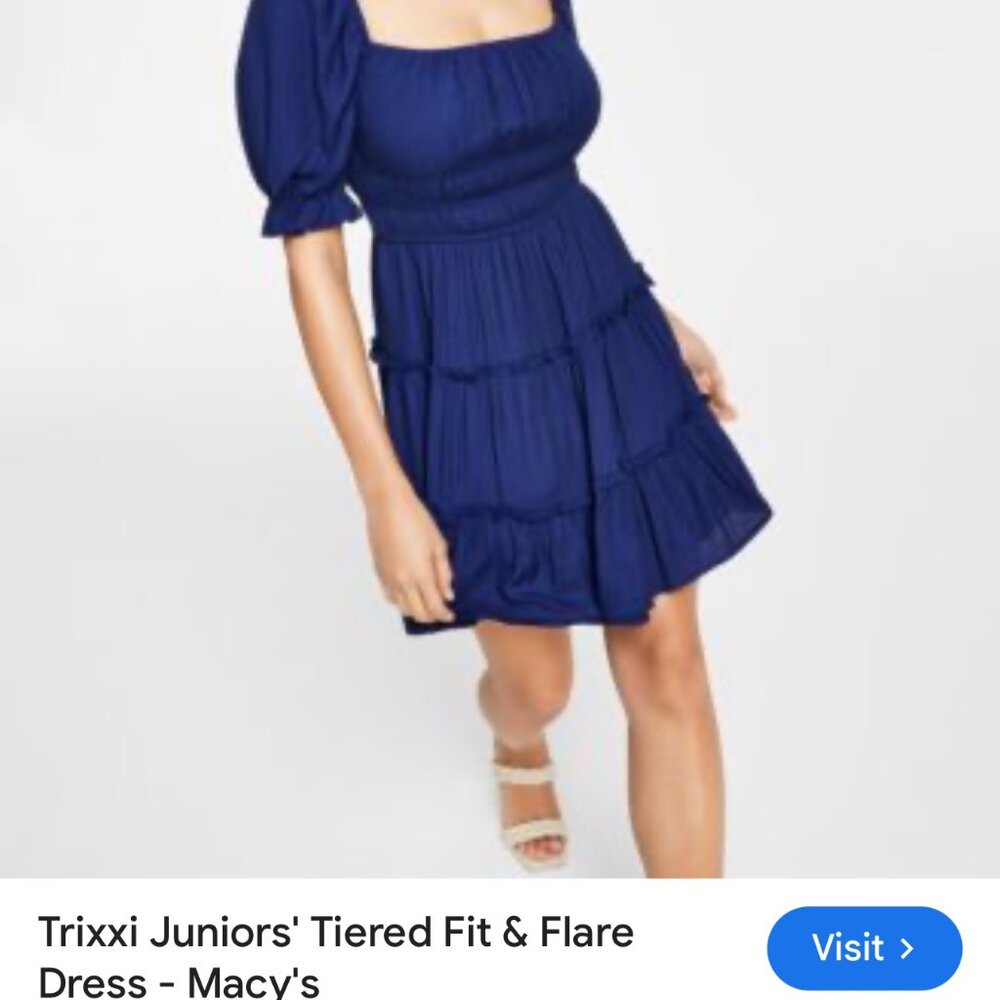 Trixxi Juniors Tiered Fit & Flare Mini Dress size small